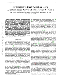 Band Selection from Hyperspectral Images Using Attention-based
  Convolutional Neural Networks