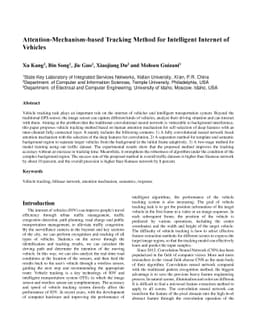 Attention-Mechanism-based Tracking Method for Intelligent Internet of
  Vehicles
