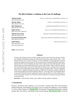 The RLLChatbot: a solution to the ConvAI challenge