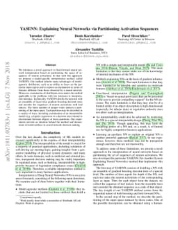 YASENN: Explaining Neural Networks via Partitioning Activation Sequences