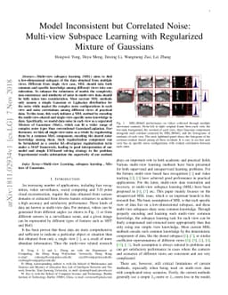 Model Inconsistent but Correlated Noise: Multi-view Subspace Learning
  with Regularized Mixture of Gaussians