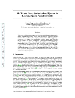 FLOPs as a Direct Optimization Objective for Learning Sparse Neural
  Networks