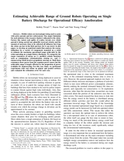 Estimating Achievable Range of Ground Robots Operating on Single Battery
  Discharge for Operational Efficacy Amelioration