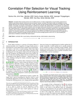 Correlation Filter Selection for Visual Tracking Using Reinforcement
  Learning
