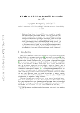 CAAD 2018: Iterative Ensemble Adversarial Attack
