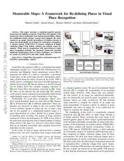 Memorable Maps: A Framework for Re-defining Places in Visual Place
  Recognition