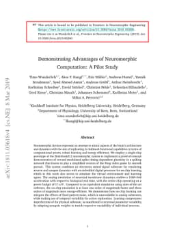 Demonstrating Advantages of Neuromorphic Computation: A Pilot Study