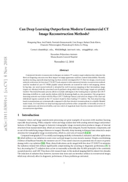 Can Deep Learning Outperform Modern Commercial CT Image Reconstruction
  Methods?