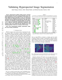 Validating Hyperspectral Image Segmentation