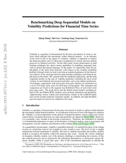 Benchmarking Deep Sequential Models on Volatility Predictions for
  Financial Time Series