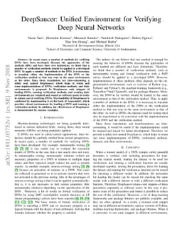 DeepSaucer: Unified Environment for Verifying Deep Neural Networks