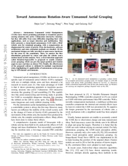 Toward Autonomous Rotation-Aware Unmanned Aerial Grasping