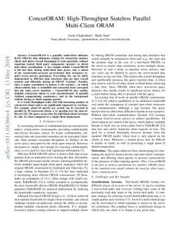 ConcurORAM: High-Throughput Stateless Parallel Multi-Client ORAM