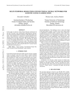 Multi-Temporal Resolution Convolutional Neural Networks for Acoustic
  Scene Classification