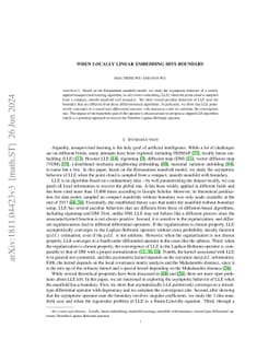 When Locally Linear Embedding Hits Boundary