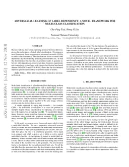 Adversarial Learning of Label Dependency: A Novel Framework for
  Multi-class Classification