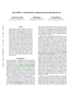 Bio-YODIE: A Named Entity Linking System for Biomedical Text
