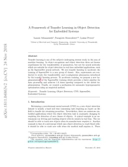 A Framework of Transfer Learning in Object Detection for Embedded
  Systems