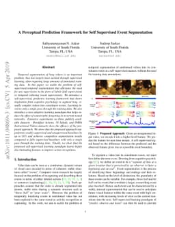 A Perceptual Prediction Framework for Self Supervised Event Segmentation