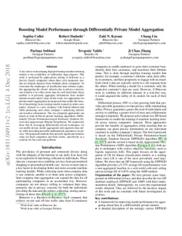 Boosting Model Performance through Differentially Private Model
  Aggregation