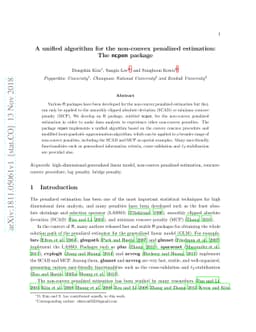 A unified algorithm for the non-convex penalized estimation: The ncpen
  package
