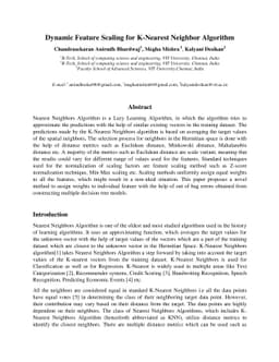 Dynamic Feature Scaling for K-Nearest Neighbor Algorithm