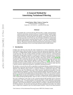 A General Method for Amortizing Variational Filtering