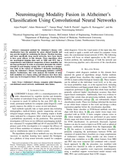Neuroimaging Modality Fusion in Alzheimer's Classification Using
  Convolutional Neural Networks