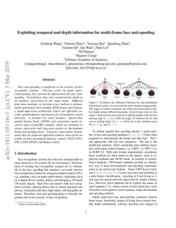 Exploiting temporal and depth information for multi-frame face
  anti-spoofing