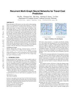 Recurrent Multi-Graph Neural Networks for Travel Cost Prediction