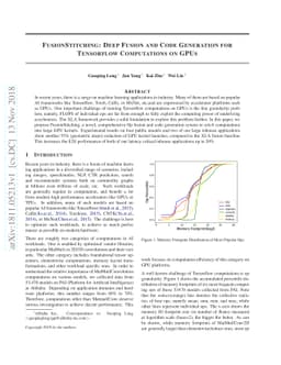 FusionStitching: Deep Fusion and Code Generation for Tensorflow
  Computations on GPUs