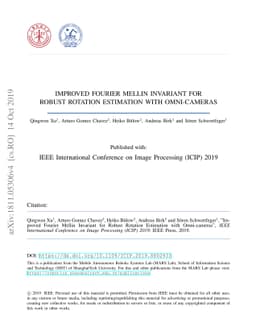 Improved Fourier Mellin Invariant for Robust Rotation Estimation with
  Omni-cameras