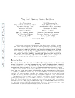 Very Hard Electoral Control Problems
