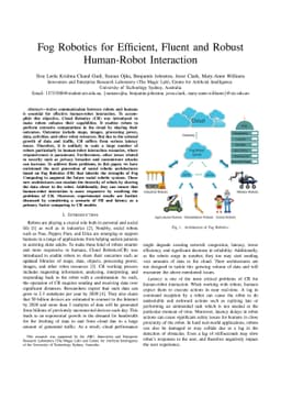 Fog Robotics for Efficient, Fluent and Robust Human-Robot Interaction