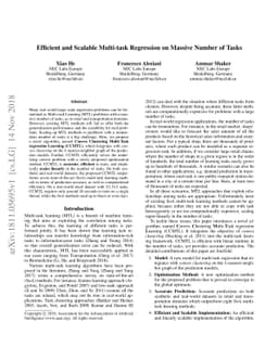 Efficient and Scalable Multi-task Regression on Massive Number of Tasks