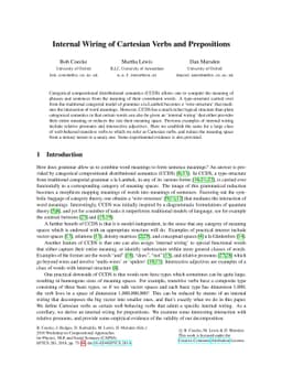 Internal Wiring of Cartesian Verbs and Prepositions