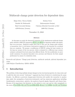 Multiscale change point detection for dependent data