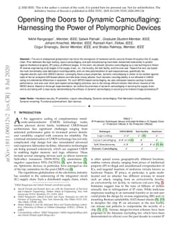 Opening the Doors to Dynamic Camouflaging: Harnessing the Power of
  Polymorphic Devices