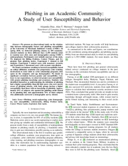 Phishing in an Academic Community: A Study of User Susceptibility and
  Behavior