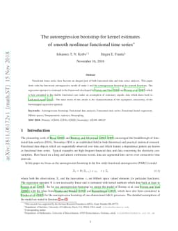 The autoregression bootstrap for kernel estimates of smooth nonlinear
  functional time series