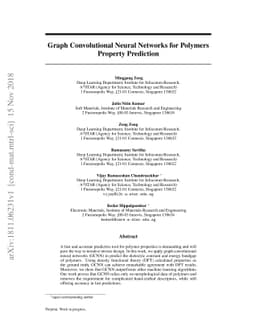 Graph Convolutional Neural Networks for Polymers Property Prediction