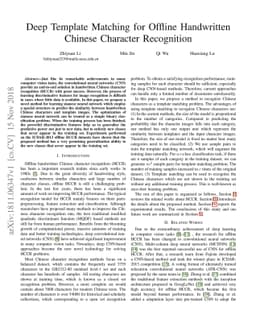 Deep Template Matching for Offline Handwritten Chinese Character
  Recognition