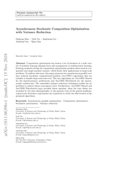 Asynchronous Stochastic Composition Optimization with Variance Reduction