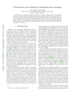 Neural network state estimation for full quantum state tomography