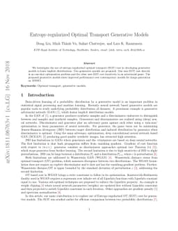 Entropy-regularized Optimal Transport Generative Models
