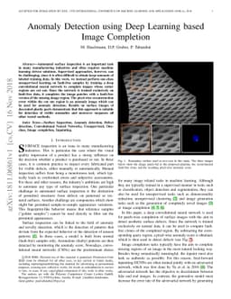 Anomaly Detection using Deep Learning based Image Completion