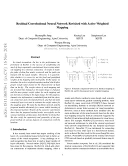 Residual Convolutional Neural Network Revisited with Active Weighted
  Mapping