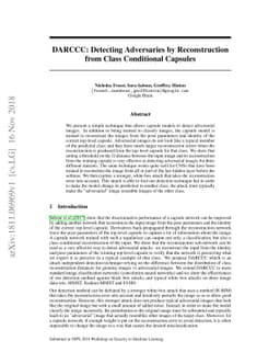 DARCCC: Detecting Adversaries by Reconstruction from Class Conditional
  Capsules