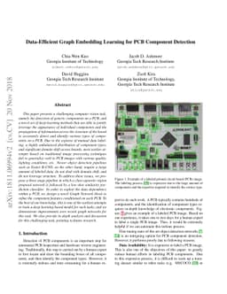 Data-Efficient Graph Embedding Learning for PCB Component Detection
