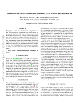 Exploring Tradeoffs in Models for Low-latency Speech Enhancement